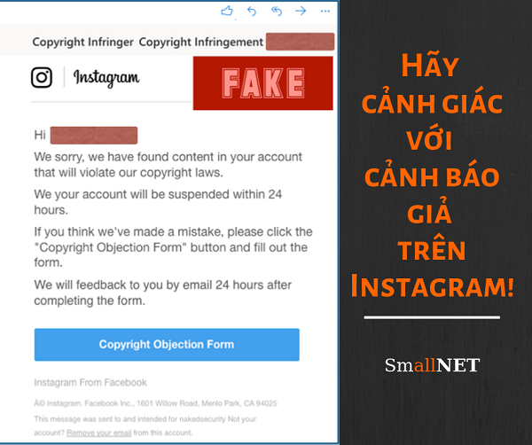 Cảnh giác với cảnh báo giả trên Instagram