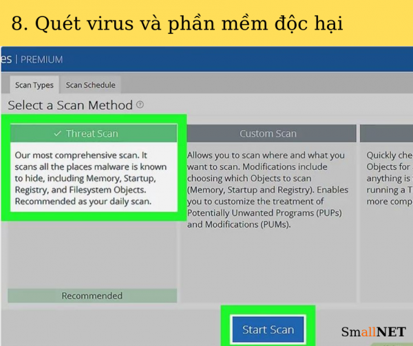 Khắc phục lỗi kết nối internet