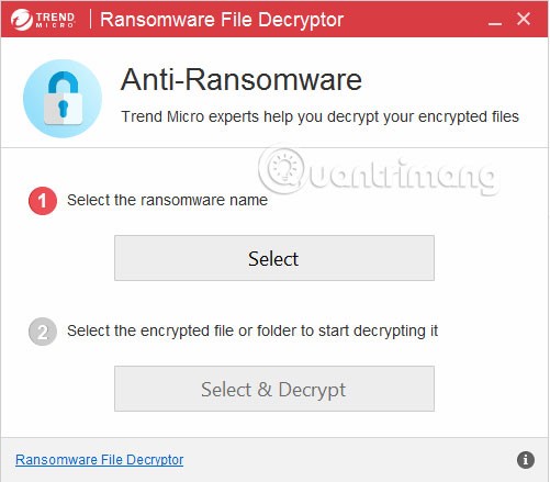 Khôi phục dữ liệu bằng công cụ giải mã ransomware